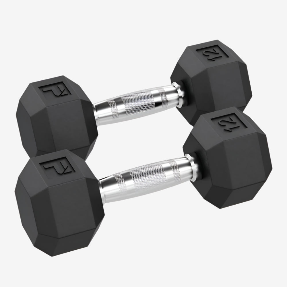Power Systems Rubber Hex Dumbbells - Pairs and Sets - Vital Gear