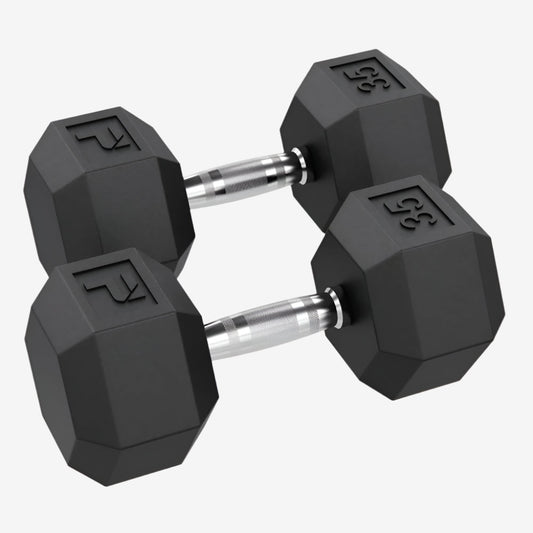 Power Systems Rubber Hex Dumbbells - Pairs and Sets - Vital Gear