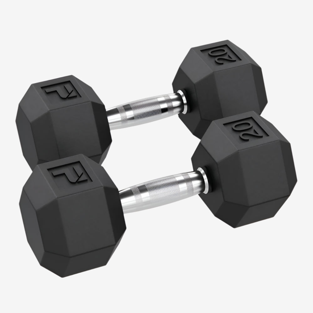 Power Systems Rubber Hex Dumbbells - Pairs and Sets - Vital Gear