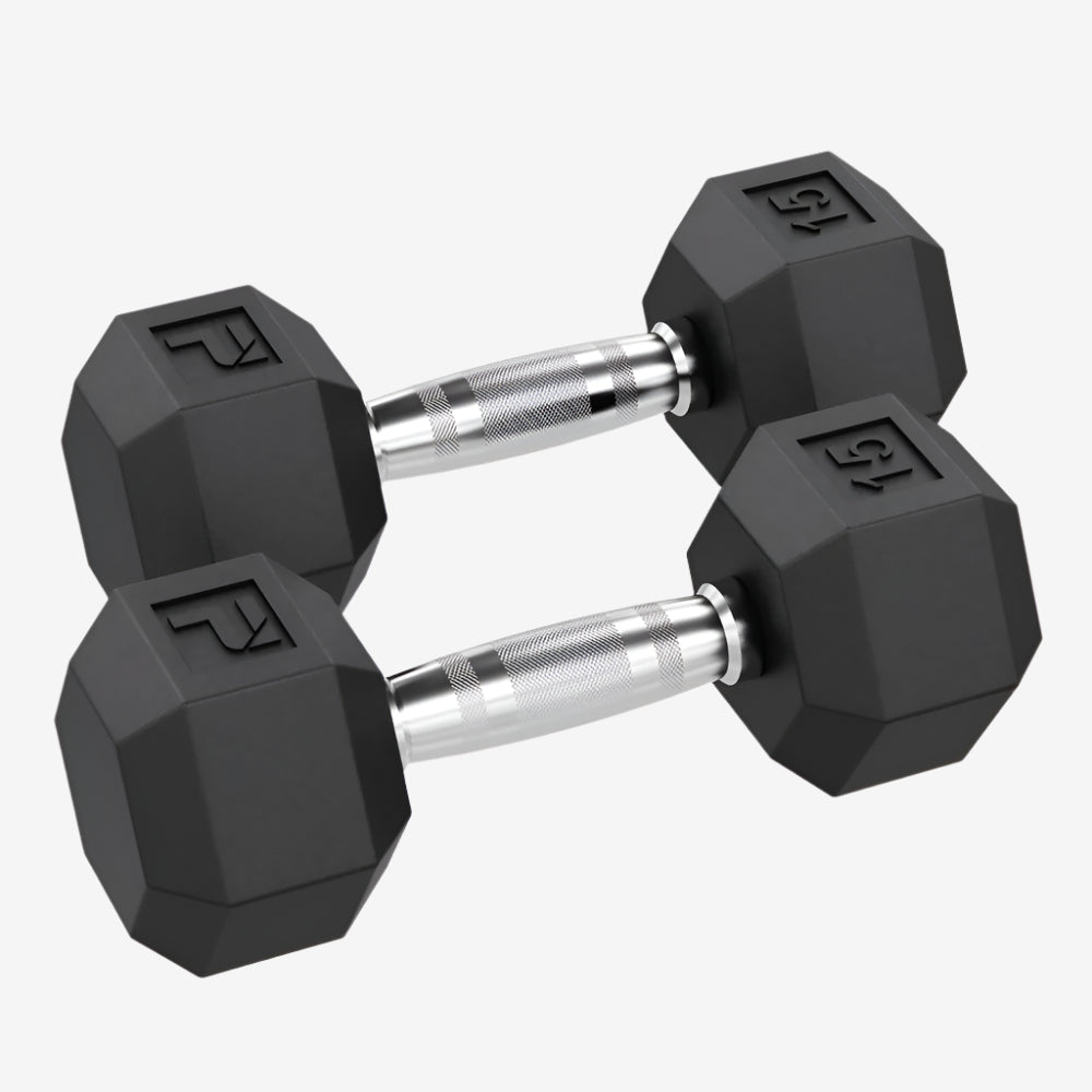 Power Systems Rubber Hex Dumbbells - Pairs and Sets - Vital Gear