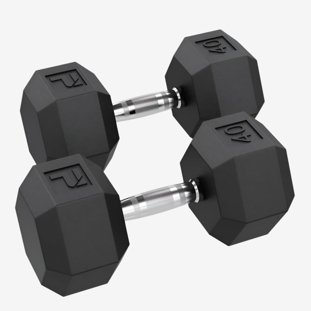 Power Systems Rubber Hex Dumbbells - Pairs and Sets - Vital Gear