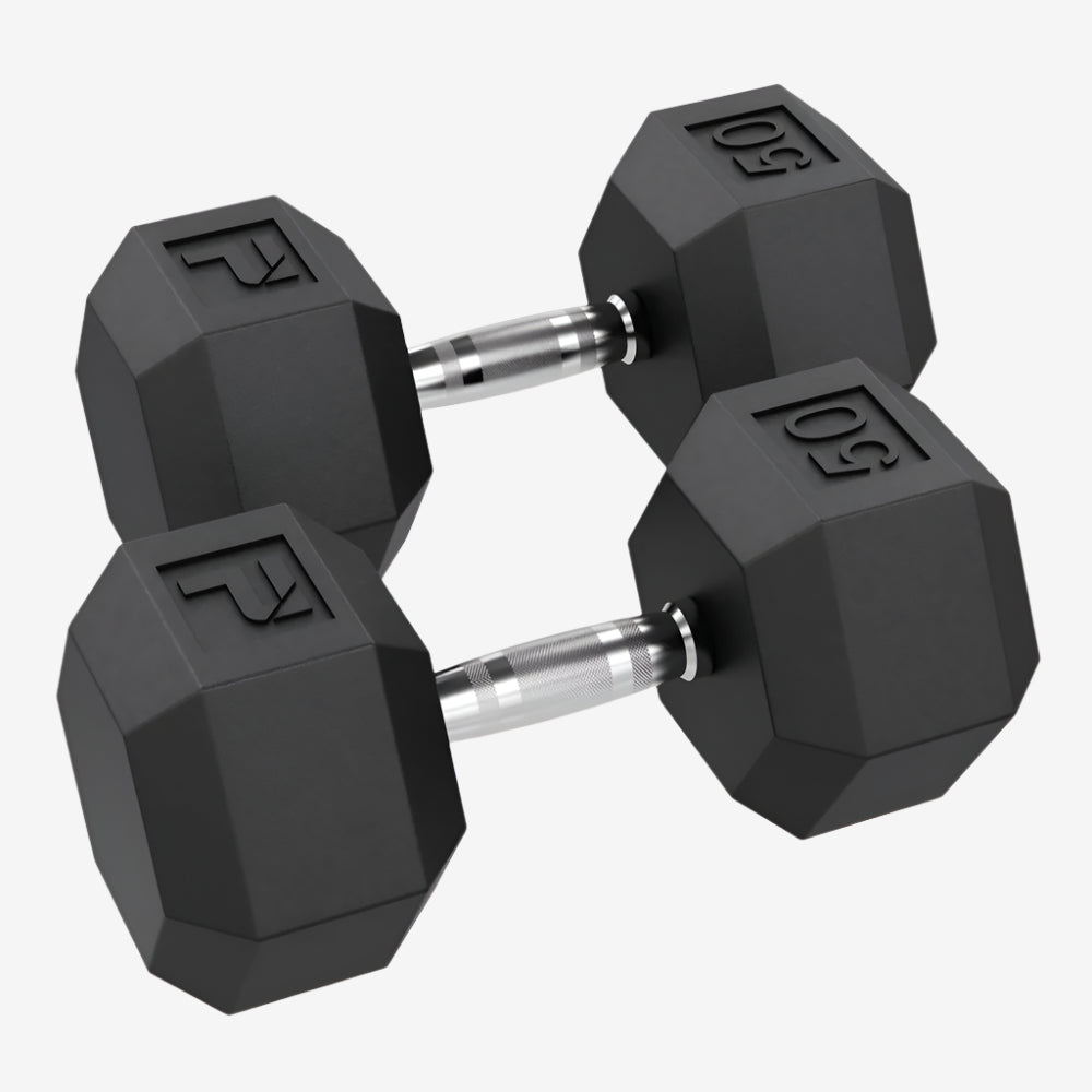 Power Systems Rubber Hex Dumbbells - Pairs and Sets - Vital Gear