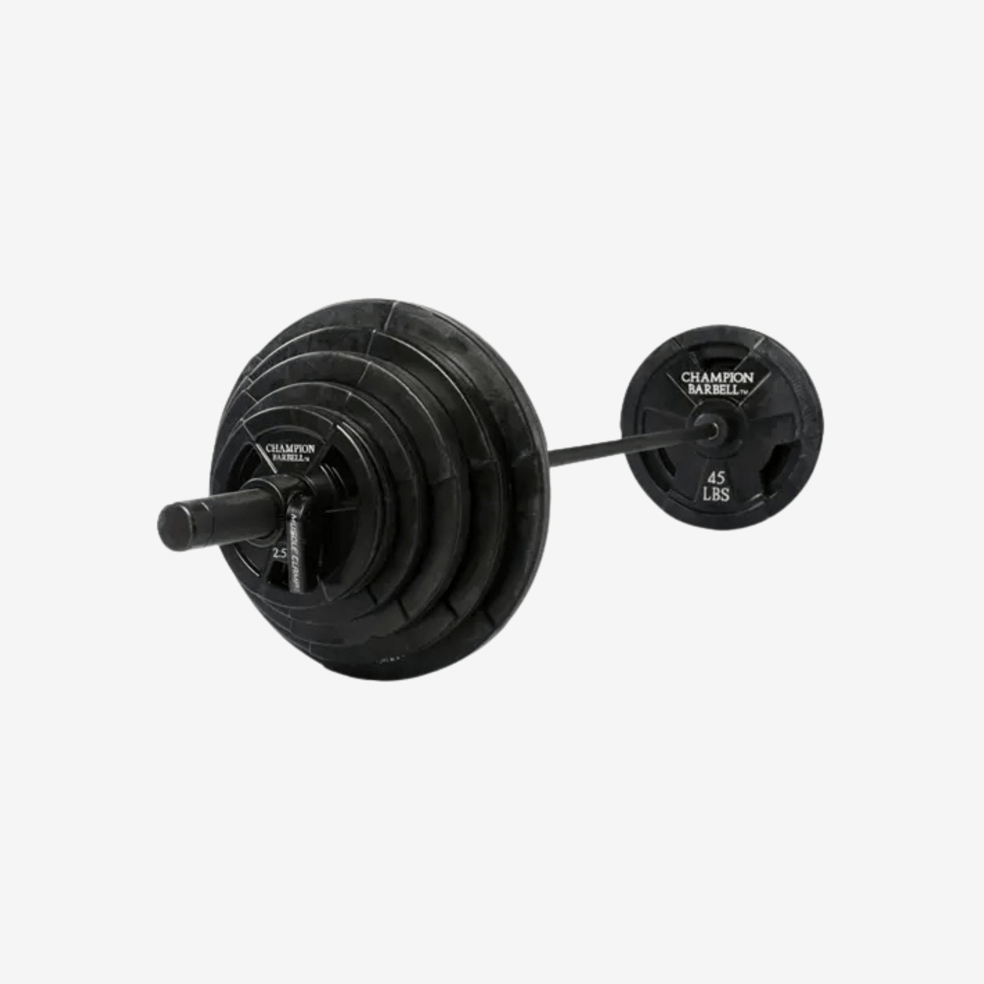 Champion 300 lb. Olympic Rubber Coated Grip Plate Set™ – Durable Strength Training Solution - Vital Gear