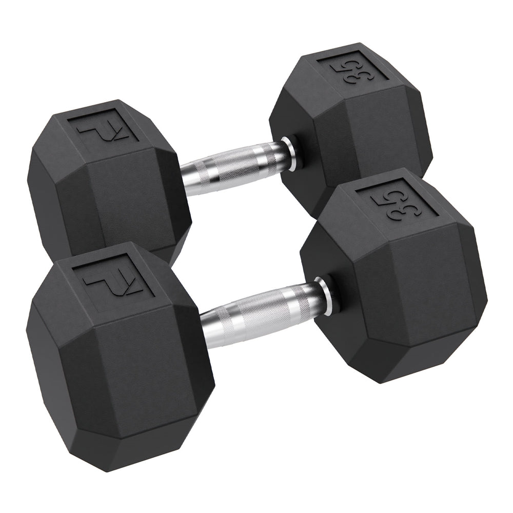 Power Systems Rubber Hex Dumbbells - Pairs and Sets - Vital Gear