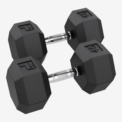 Power Systems Rubber Hex Dumbbells - Pairs and Sets - Vital Gear