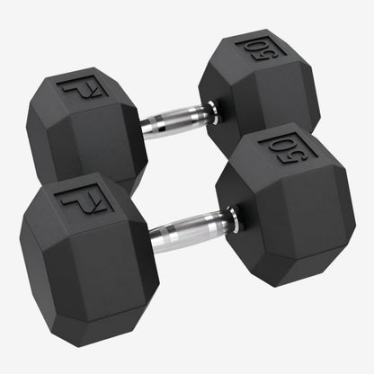 Power Systems Rubber Hex Dumbbells - Pairs and Sets - Vital Gear